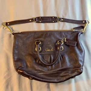 NWT Coach Ashley Leather Satchel Mahogany.